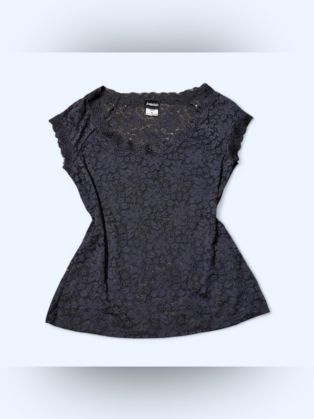 Goth Lace Floral Black Top by Frederick's of Hollywood!